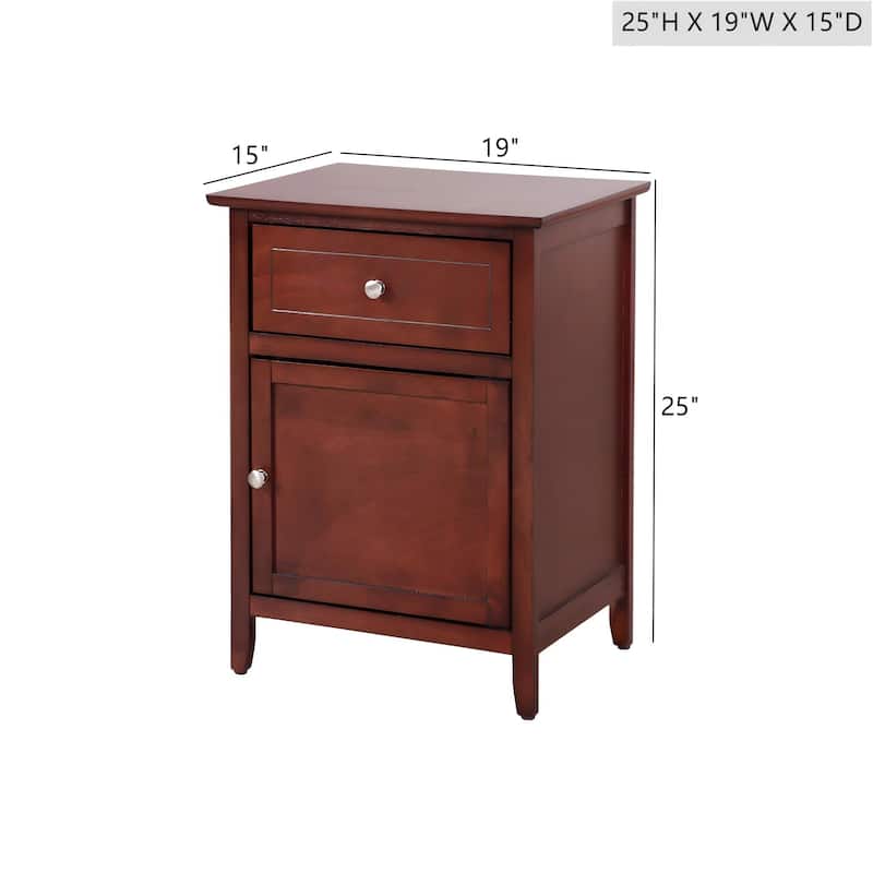 Transitional Cherry Nightstand with Large Drawer