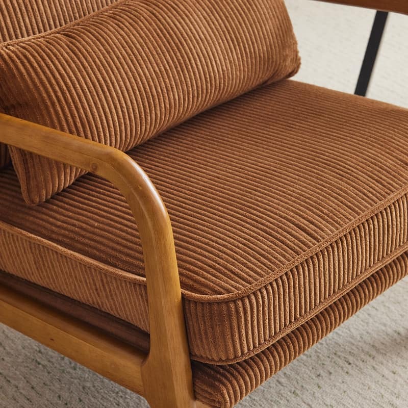2-pc Upholstered Linen Blend Accent Chair