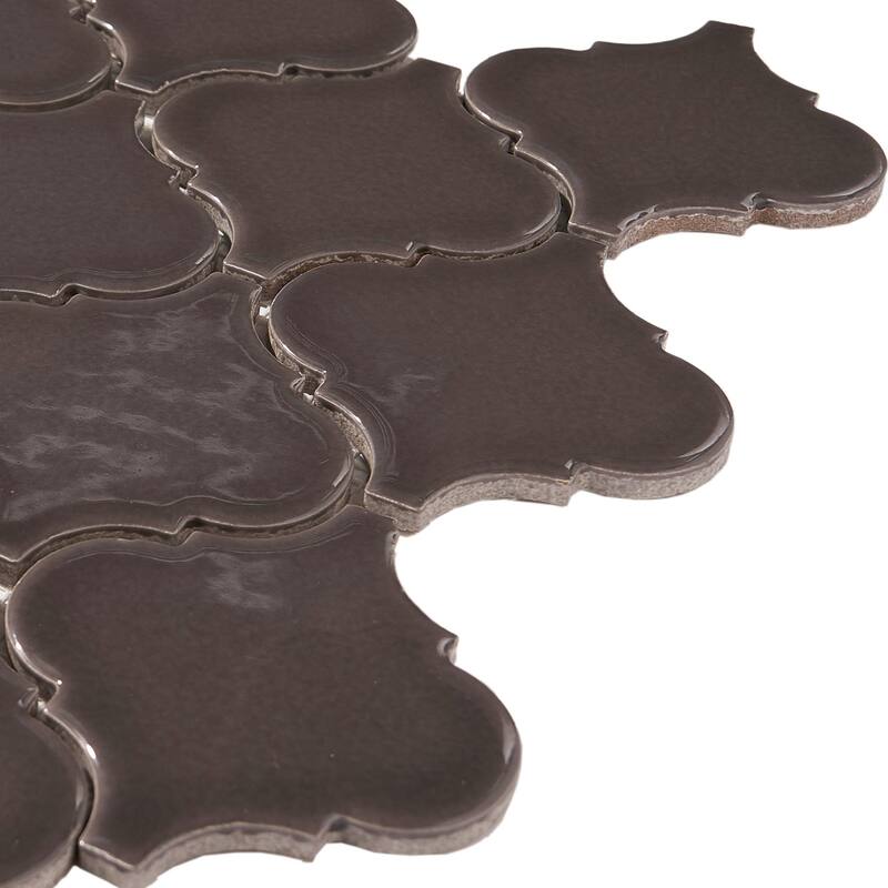 Arabesque 3.3" x 3.4" Porcelain Glossy Mosaic Tile