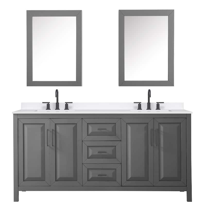 Wyndham Collection WCV252572D-QTZ-US3MED Daria 72" Free Standing
