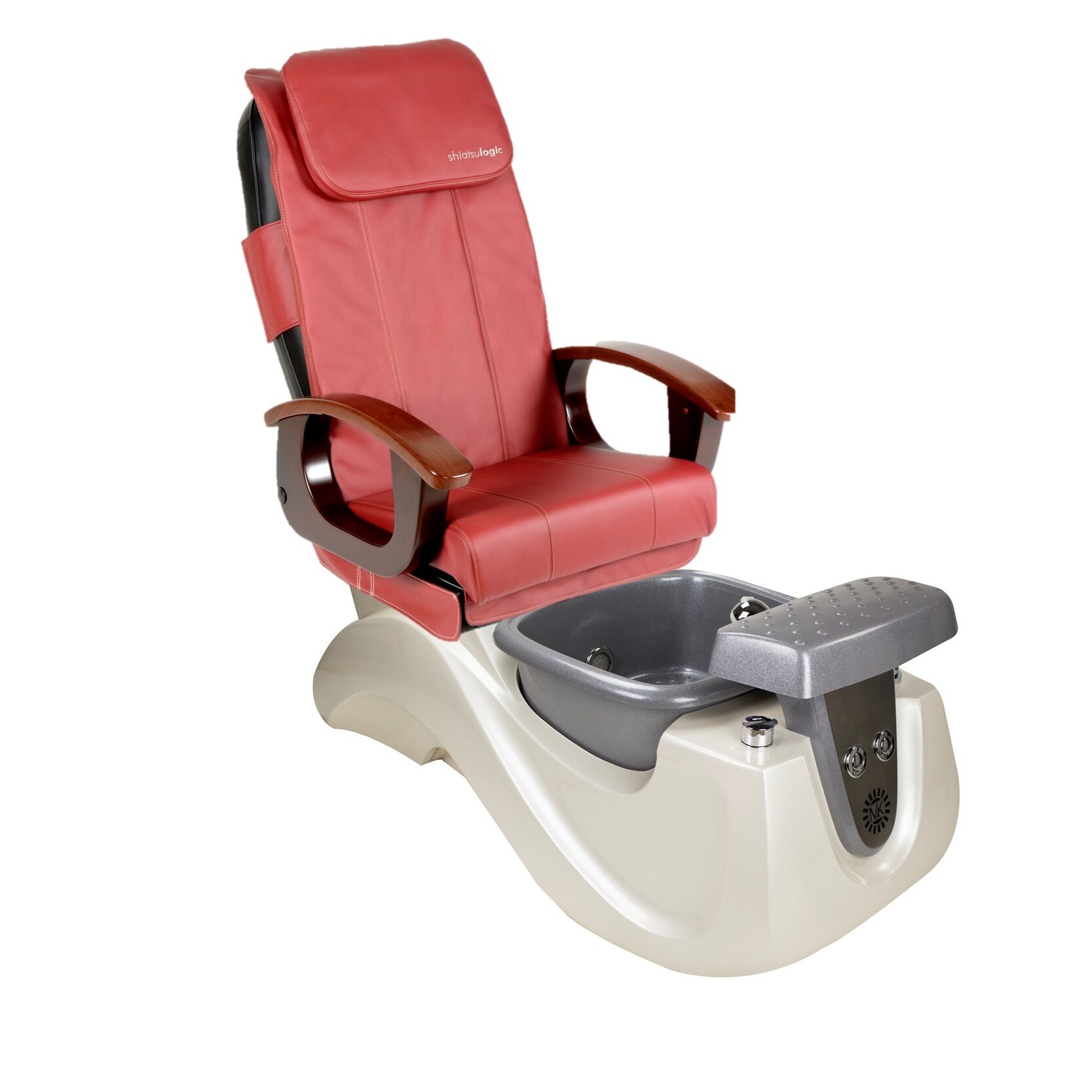 Shop Pedicure Massage Chair Serenity Ii White Silver Tub Pi Full Function Massage Chair Red Cover Set On Sale Overstock 31723700