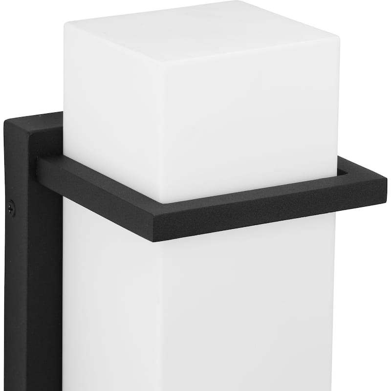 Antrim Collection One-Light Black Modern Medium Outdoor Wall Lantern - 5.25 in x 5 in x 18 in