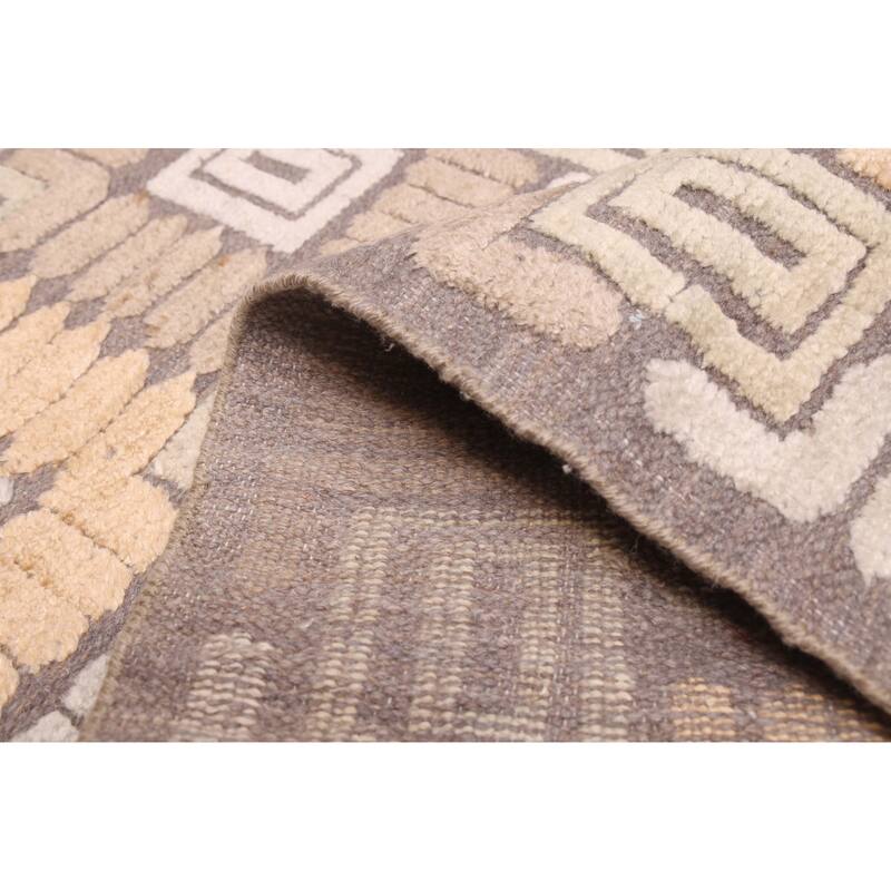 ECARPETGALLERY Hand-knotted Tangier Taupe Wool Rug - 8'11 x 12'3