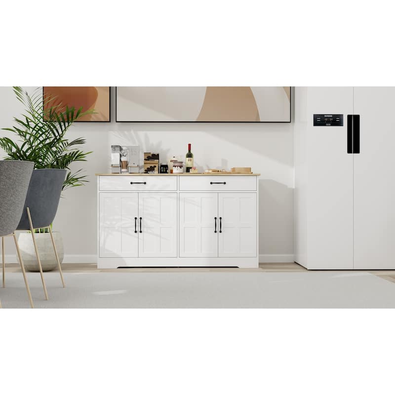 Large Farmhouse Buffet Cabinet Storage Sideboard