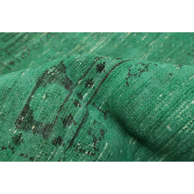 ECARPETGALLERY Hand-knotted Color Transition Green Wool Rug - 4'11 x 5'7