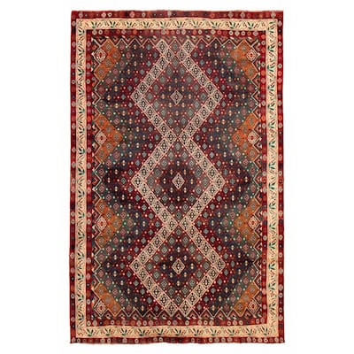 ECARPETGALLERY Hand-knotted Konya Anatolian Red Wool Rug - 6'5 x 10'0