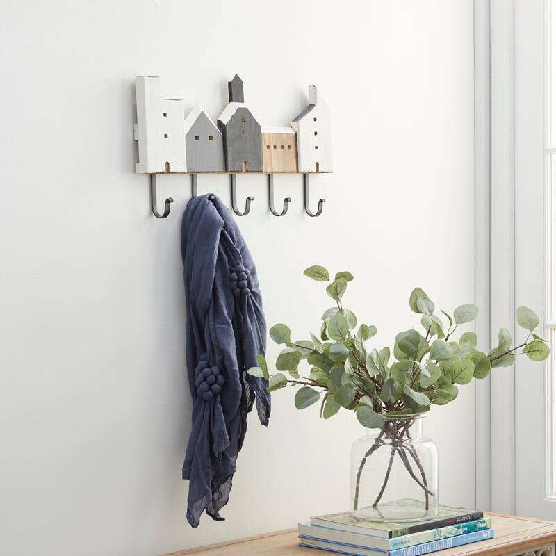 Multi Wood Farmhouse Wall Hook 10 x 20 x 2 - 20 x 2 x 10