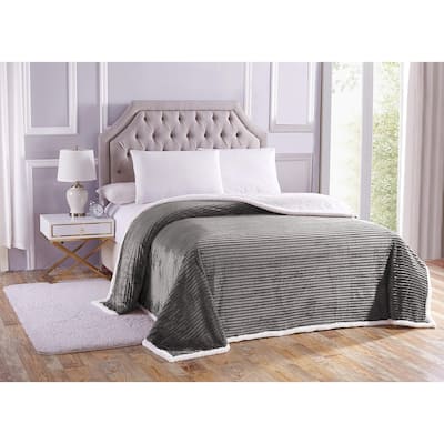 Home Essentials by Décor&More Corduroy Sherpa Blanket