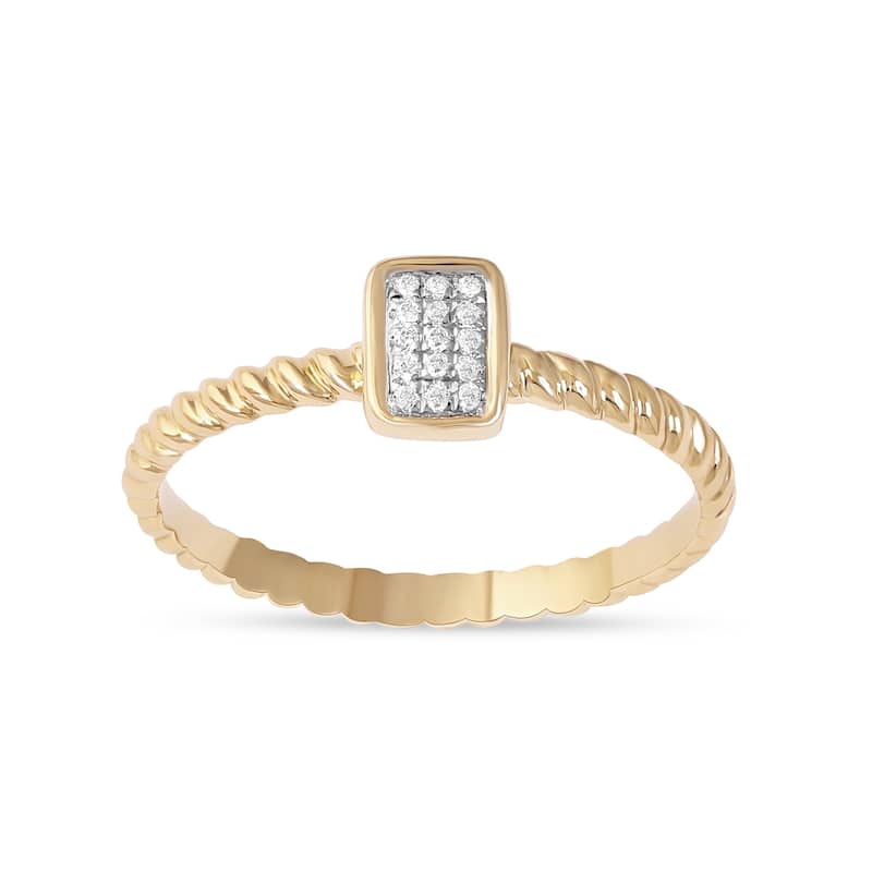 1/20ct TDW Diamond Cluster Ring in Gold Plated Silver for Women