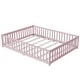 preview thumbnail 43 of 45, Rubber Wood Floor Bed with Fence and Door,Twin Size