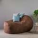 preview thumbnail 28 of 70, Asher Traditional 6.5-foot Suede Bean Bag Chair by Christopher Knight Home Brown
