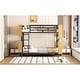 preview thumbnail 48 of 56, Twin Over Twin / Full Over Full Size Metal Detachable Bunk Bed with Ladder and Storage Shelf, Platform Bed Frame Set of 2