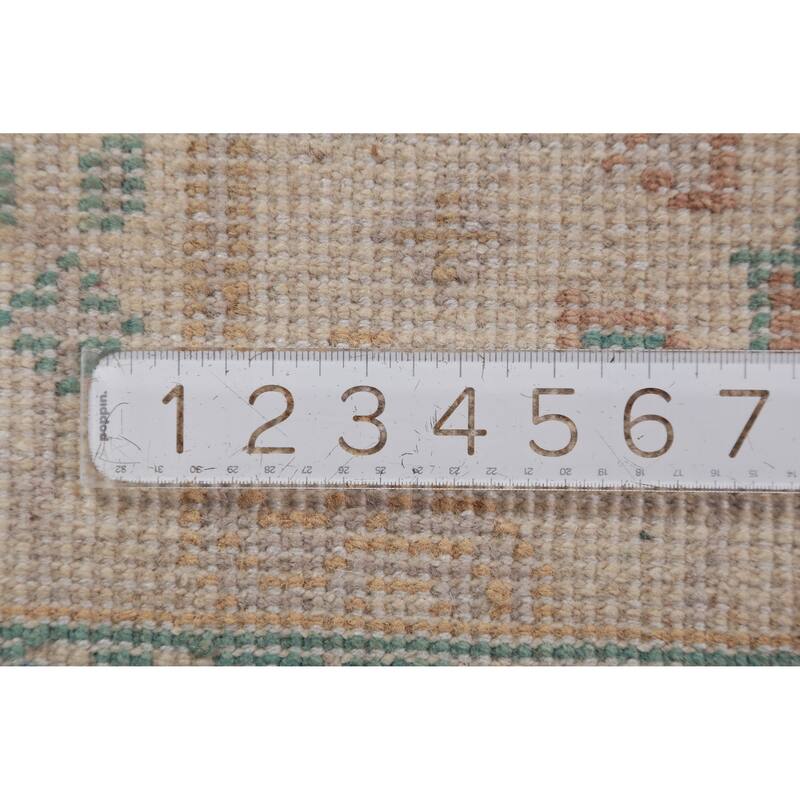 Transitional Oushak Oriental Runner Rug Hand-Knotted Wool Carpet - 2'8" x 9'10"