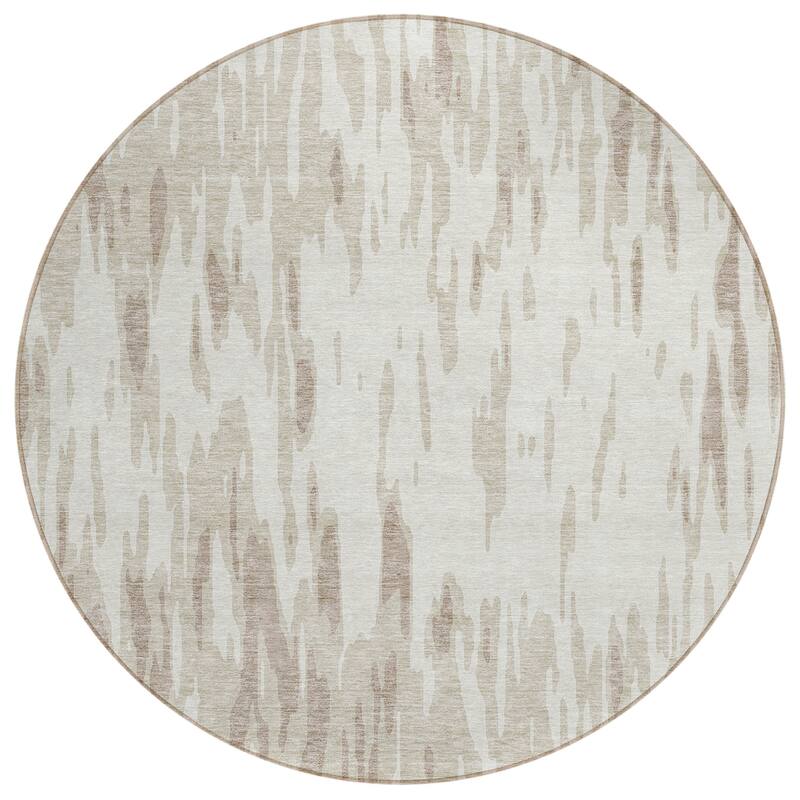 Machine Washable Indoor/ Outdoor Abstract Chantille Rug