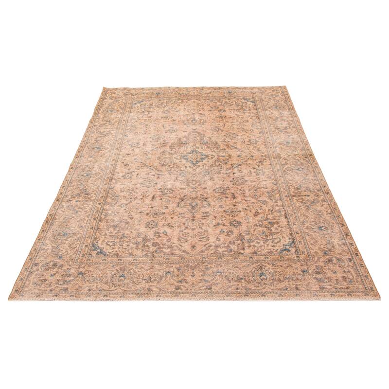 ECARPETGALLERY Hand-knotted Antalya Vintage Copper Wool Rug - 7'7 x 11'3