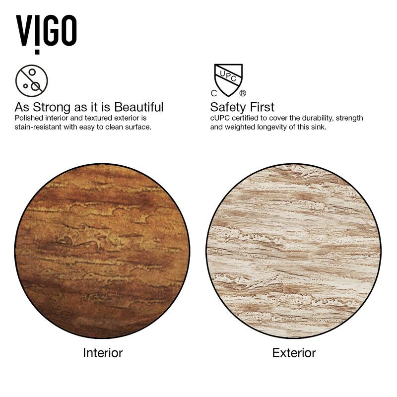 VIGO Donatello 23"L x 15"W x 5"H Glass Rectangular Vessel Bathroom Sink