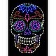 preview thumbnail 3 of 1, Haunted Hill Farm Halloween Indoor/Outdoor Sugar Skull LED Light (27 in. x 42 in.)