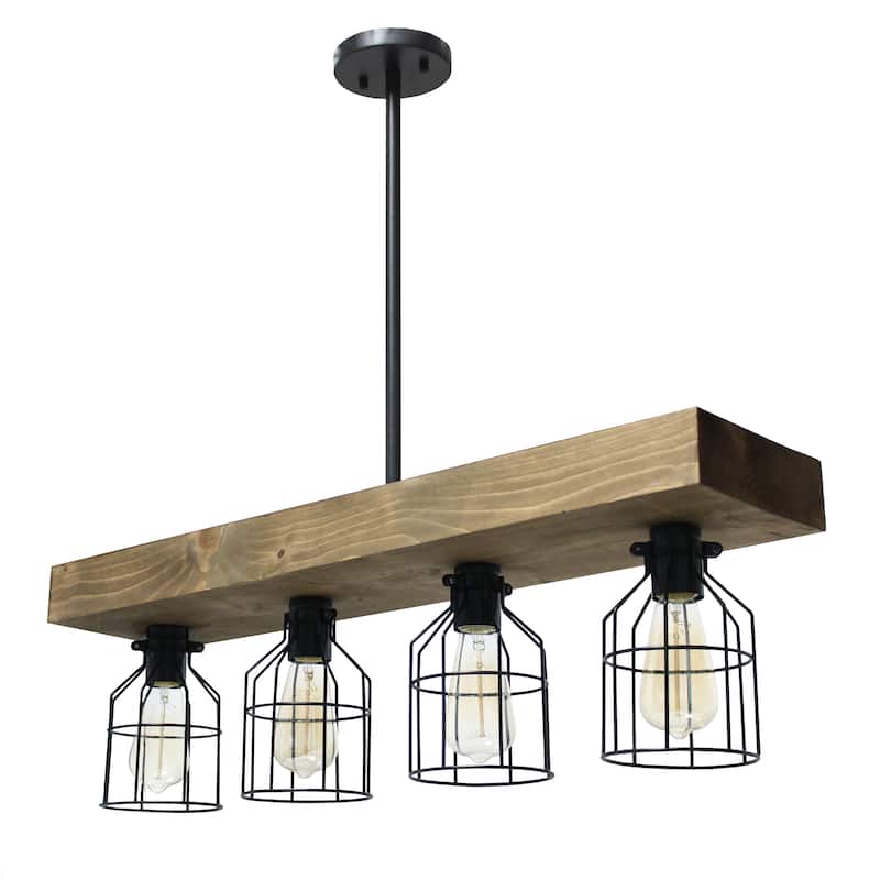 4 Light Rustic Cage Pendant