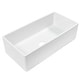 preview thumbnail 2 of 14, Austen Crisp White Fireclay 36" Single Bowl Farmhouse Apron Front Undermount Kitchen Sink and Drain