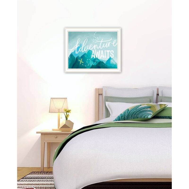TrendyDecor4U "Adventure Awaits II" Framed Print Wall Art