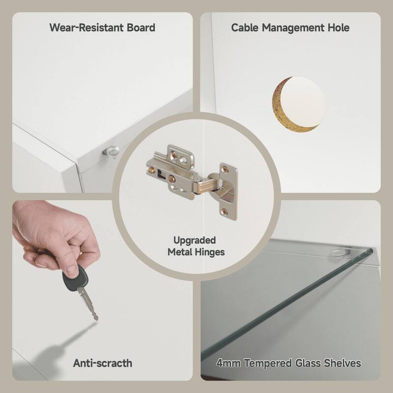 Gymojoy 70" Modern LED TV Stand for 55-75 Inch TV, Entertainment Center with Shelves, TV Console with Remote Control RGB Lights.