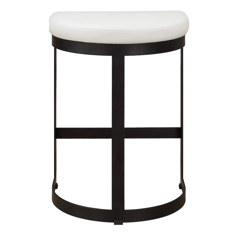 Uttermost Ivanna White Counter Stool - 14.5"D x 18"W x 26"H