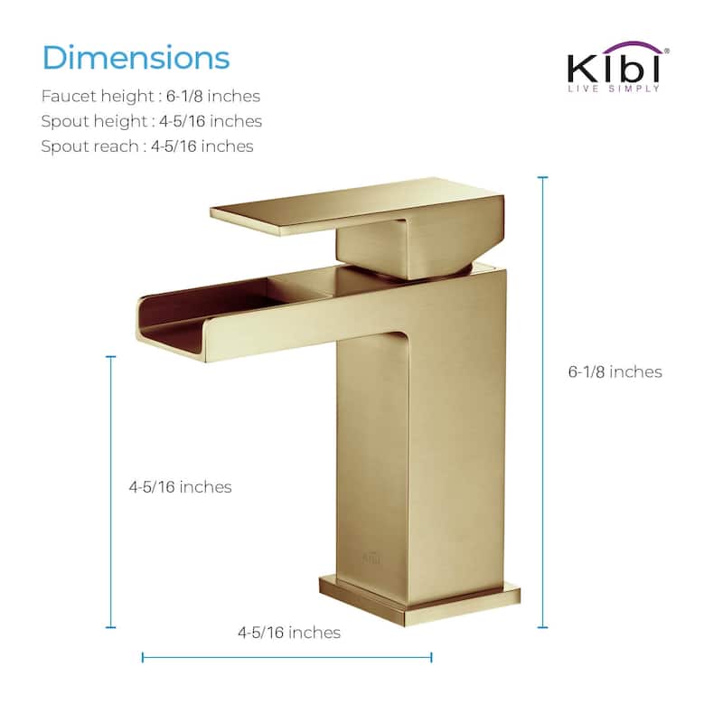 Waterfall Solid Brass Single Handle Sink Faucet