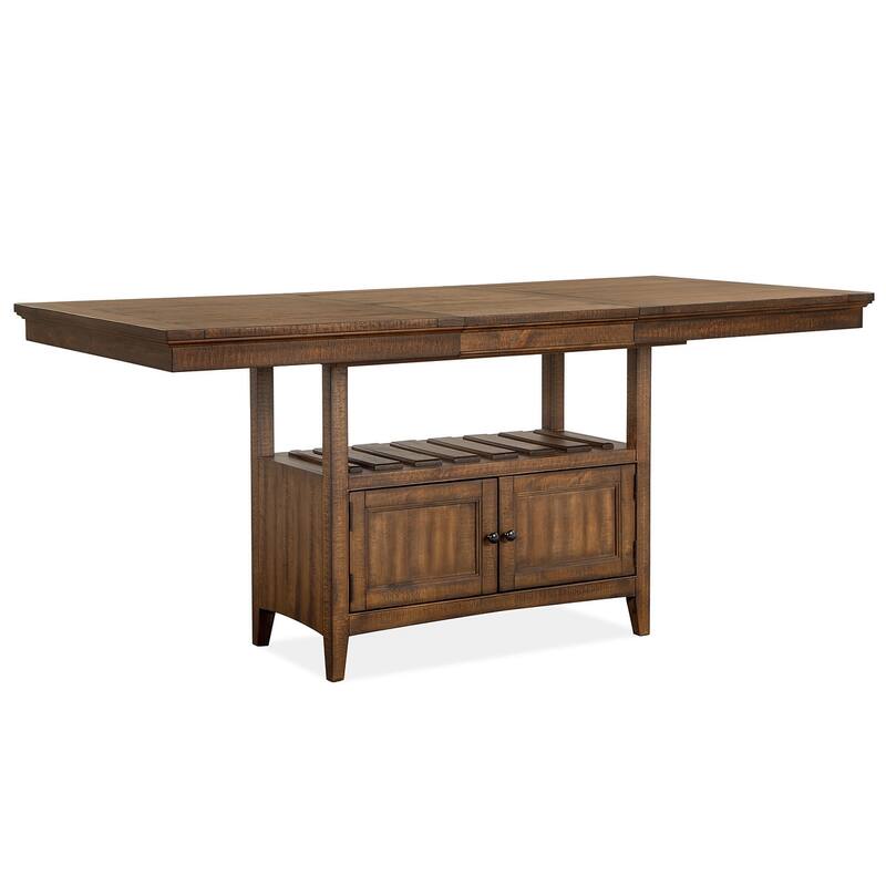 Magnussen Home Bay Creek Toasted Nutmeg Extendable Counter Height Dining Table - 38''W x 60''D x 36''H