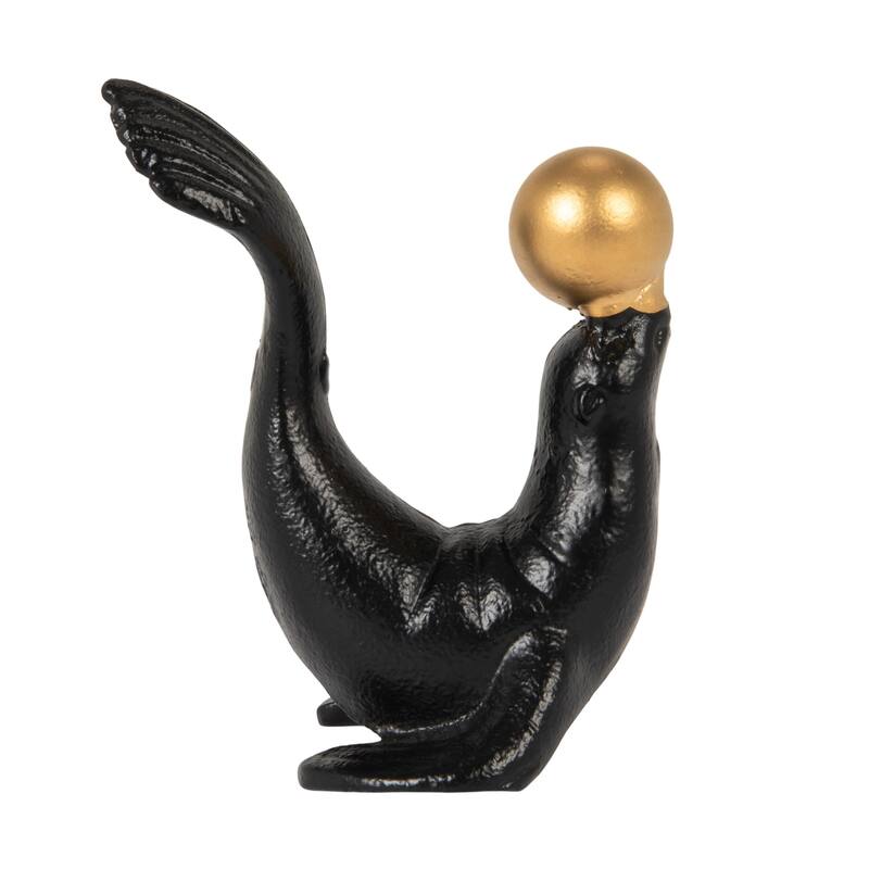 Cast Iron Seal Bookends (Set of 2 Pieces) - 9.0"L x 2.88"W x 5.13"H