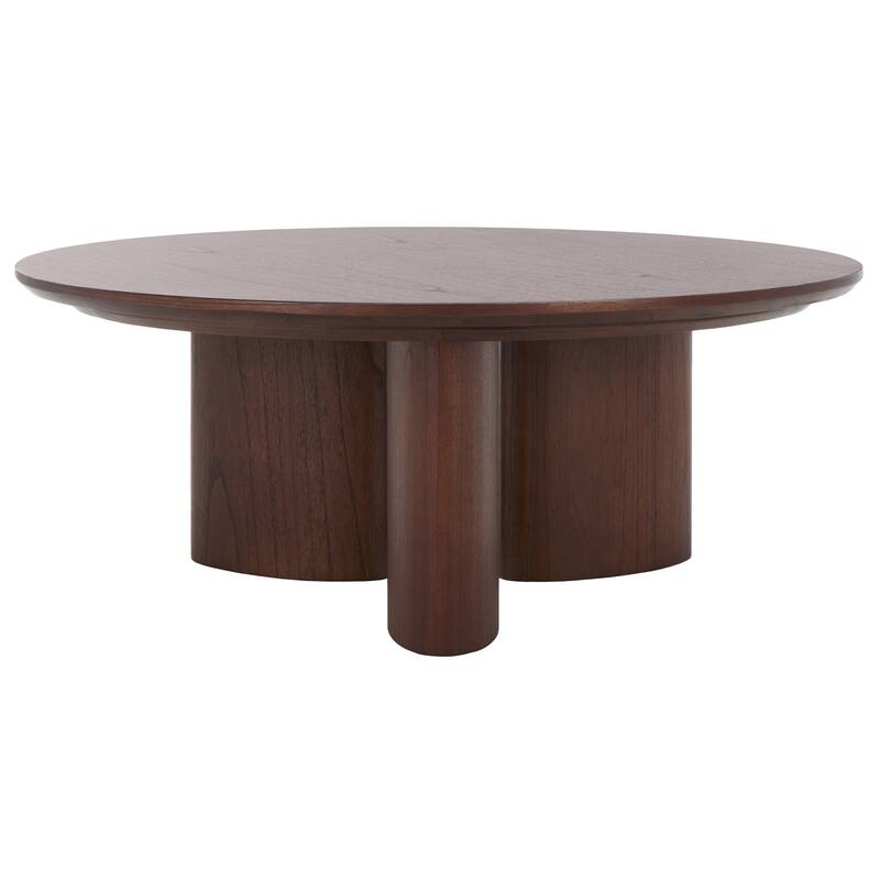 SAFAVIEH Couture Barnard Round Wood Coffee Table - 38"W x 38"D x 15"H
