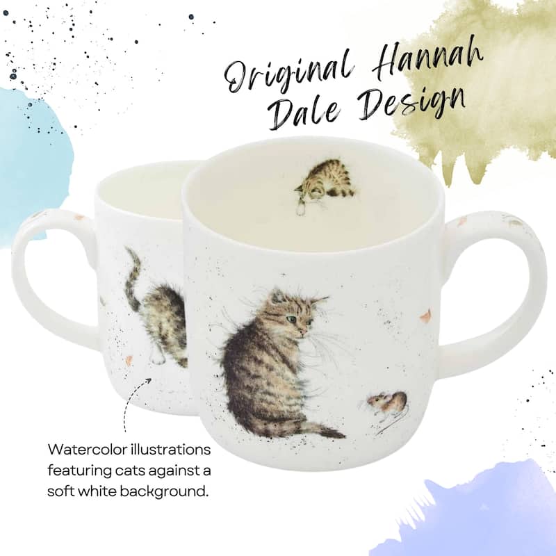 Royal Worcester Wrendale Design Mug Cats or Mouse Design
