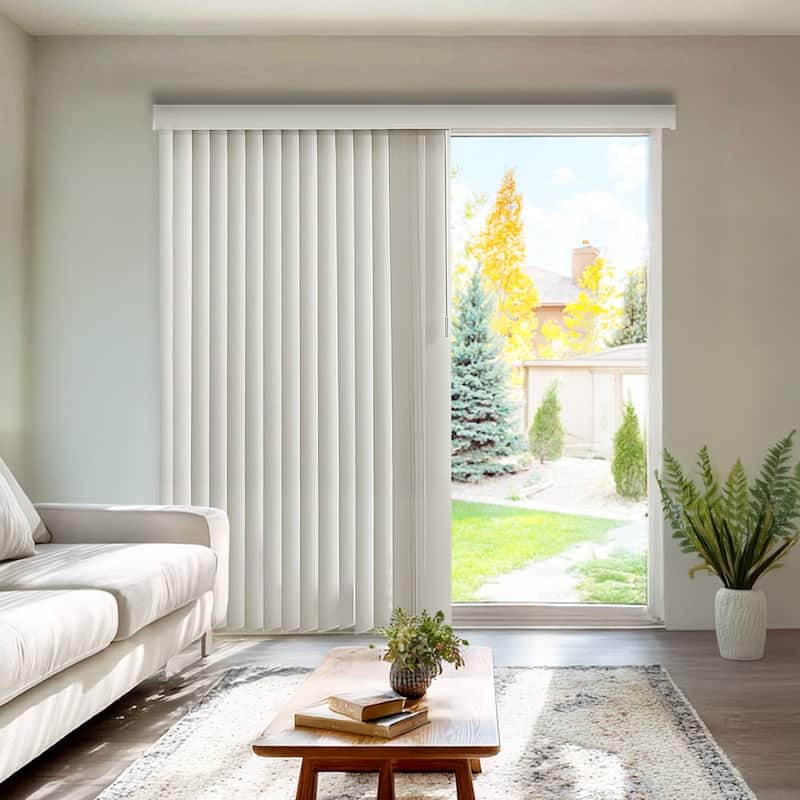 Cordless Vertical Blinds Oxford Alabaster - 78"W X 84"H - Oxford Alabaster