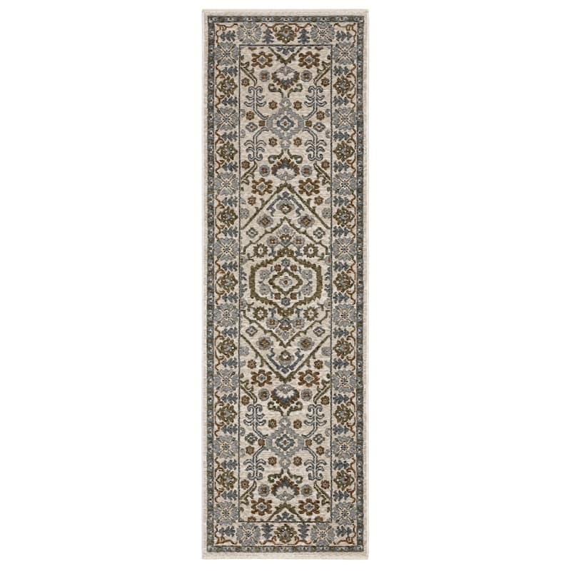 HomeRoots Floral Traditional Runner Area Rug