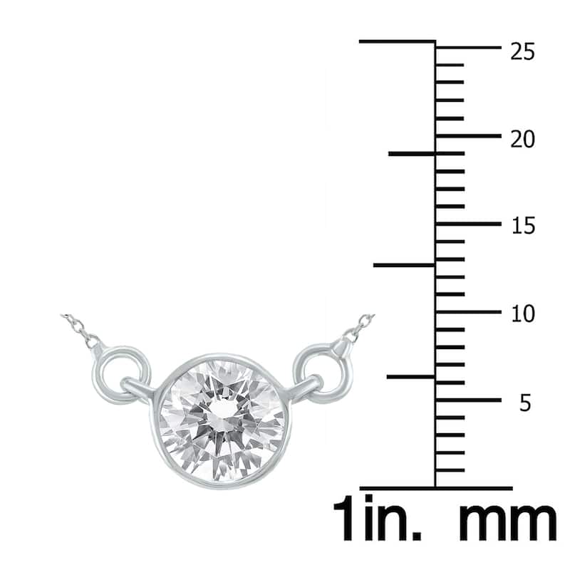 Marquee 1 Carat Diamond Bezel Pendant in 14K White Gold