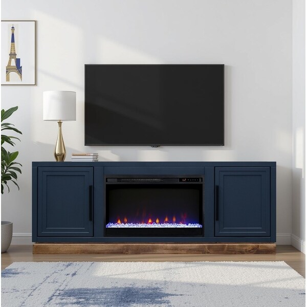 Bridgevine Home Nora 64 inch Fireplace TV Stand, for TVs up to 85