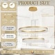 preview thumbnail 16 of 33, Round LED Crystal Chandelier Ring Dimmable Pendant Light Fixture