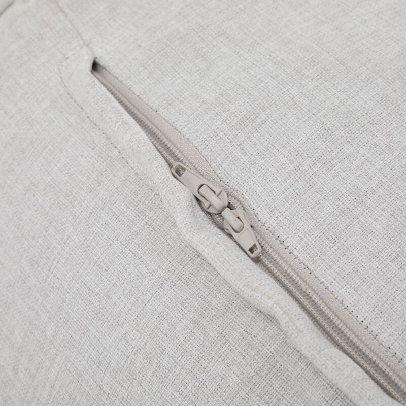 Roomfitters Lemoore Outdoor Bean Bag Lounge Chair with Headrest, Water Resistant, Light Grey