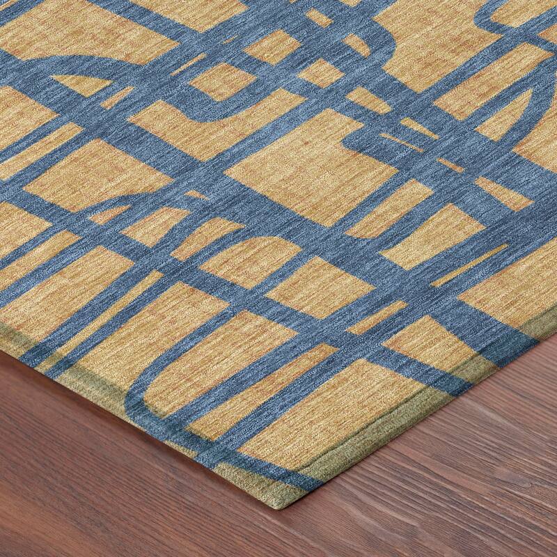 Machine Washable Indoor/ Outdoor Modern Centurion Chantille Rug