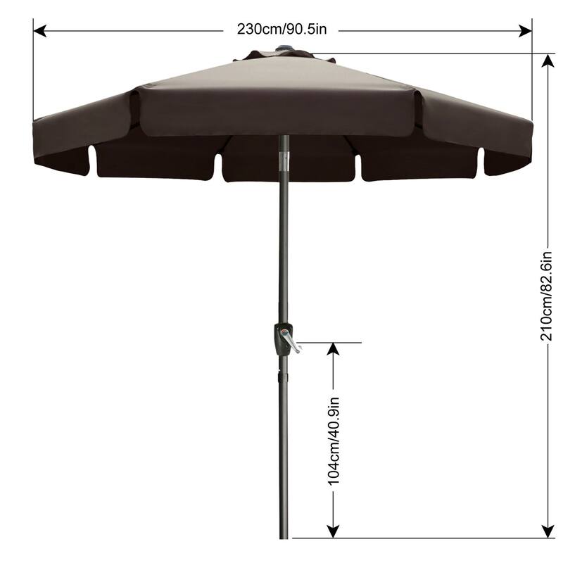 ABCCANOPY 7.5FT Outdoor Patio Table Market Umbrella for Garden