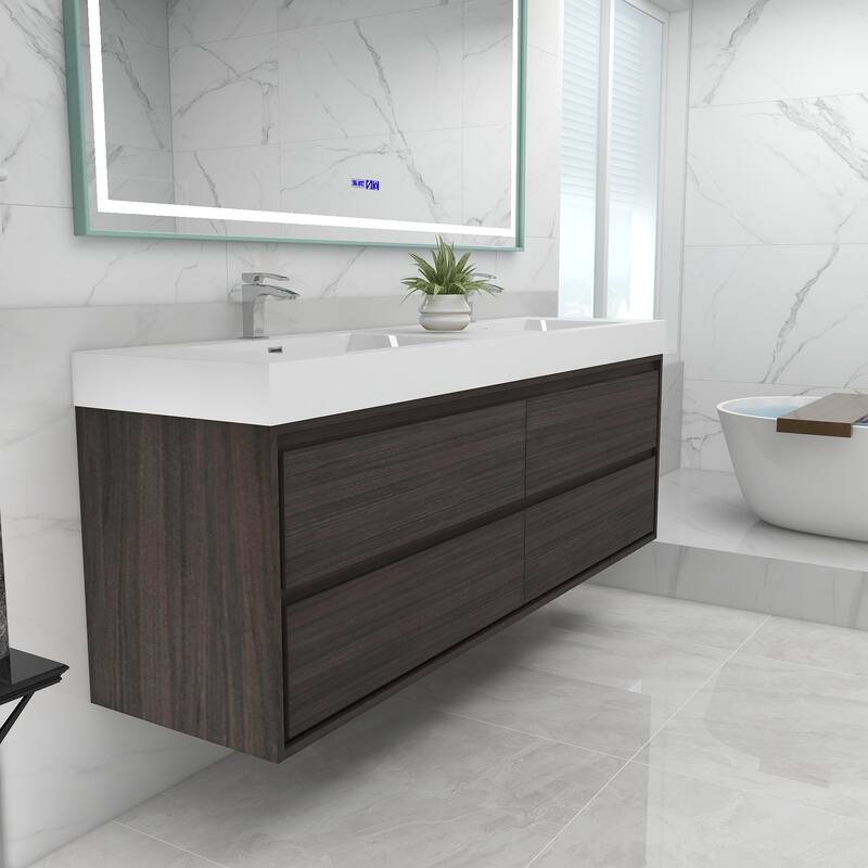 Morava 72" Floating Vanity with Double Sink - 72