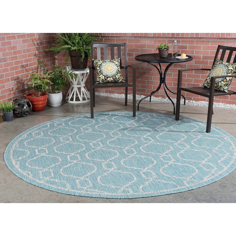 Colonnade Transitional Geometric Indoor/Outdoor Area Rug