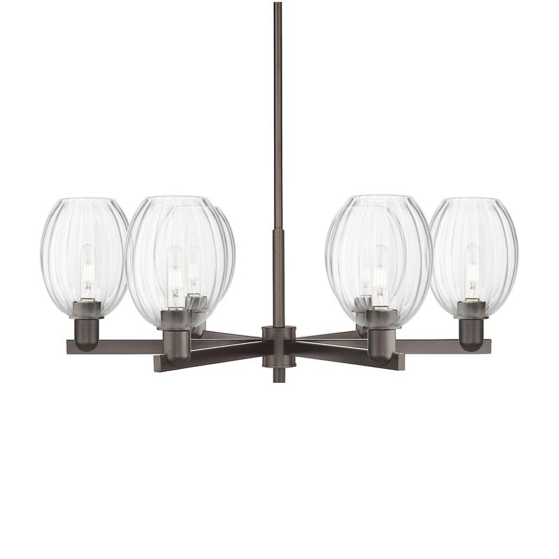 Innovations Lighting 716-6CR-13-24 Preston Chandelier Preston 6 Light - Oil Rubbed Bronze / Clear