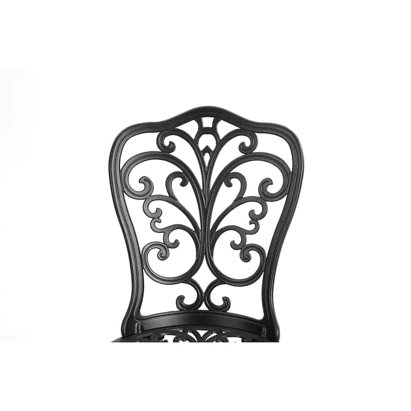 Best Choice Products 3-Piece Outdoor Rust-Resistant Cast Aluminum Patio Bistro Set Black