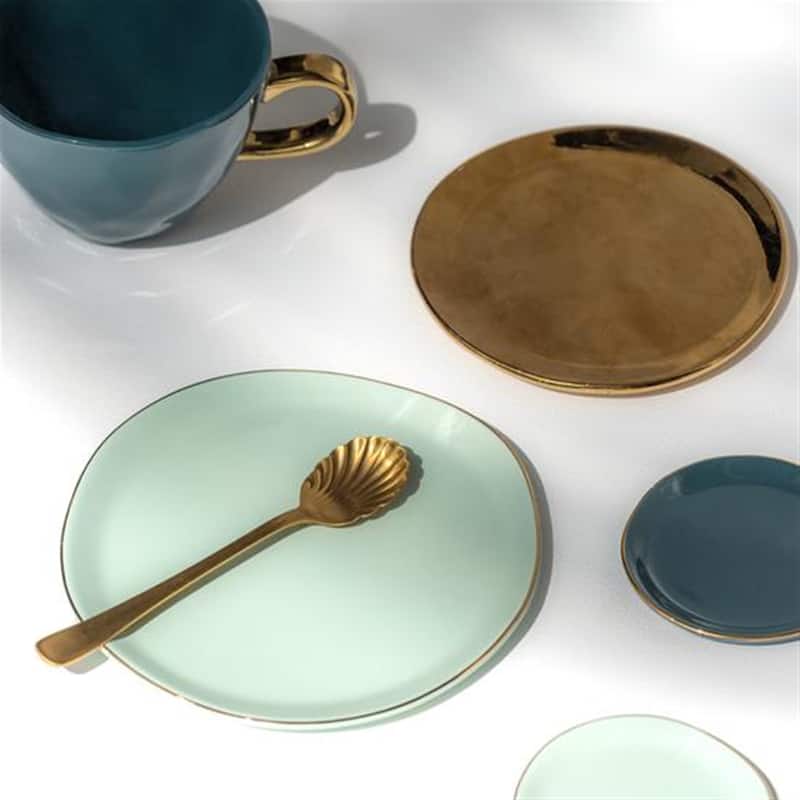 Good Morning Plate Small Blue Green - Green blue