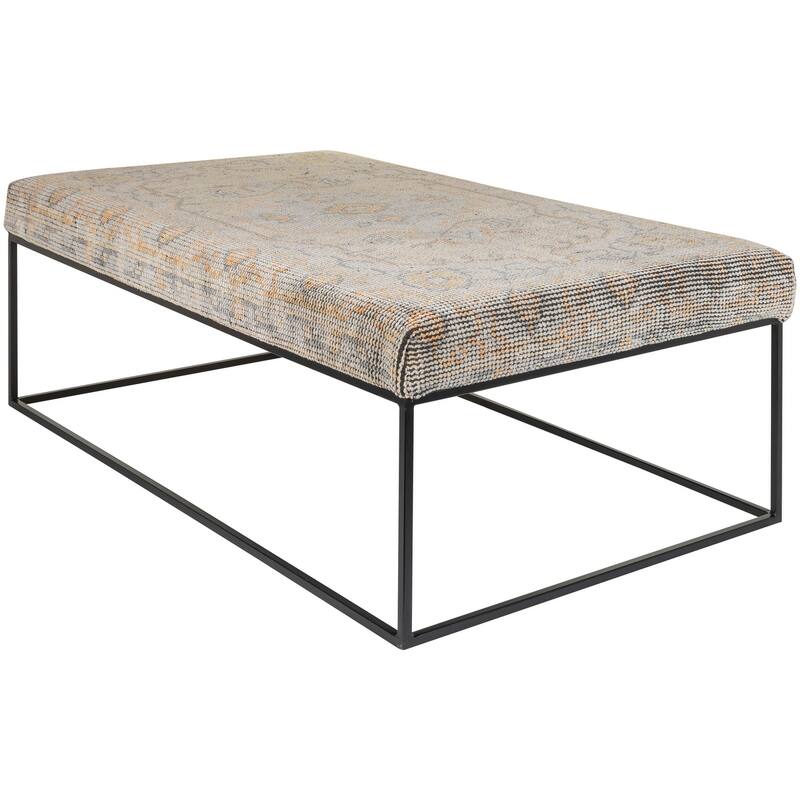 Yahya Rug Inspired Metal Frame Bench
