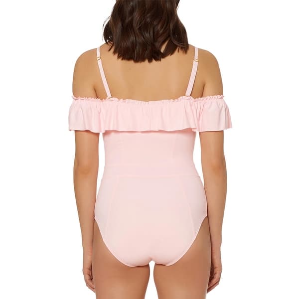 Shop Bleu By Rod Beattie Off The Shoulder One Piece Swimsuit 8
