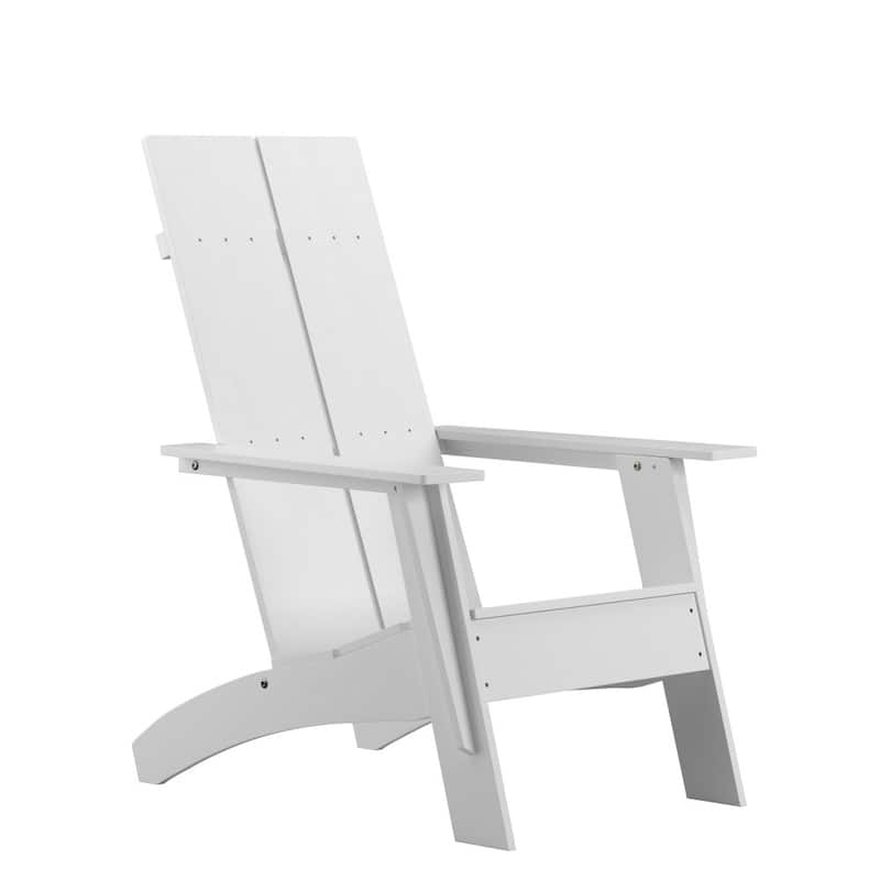 Modern Dual Slat Back Adirondack Style Patio Chair