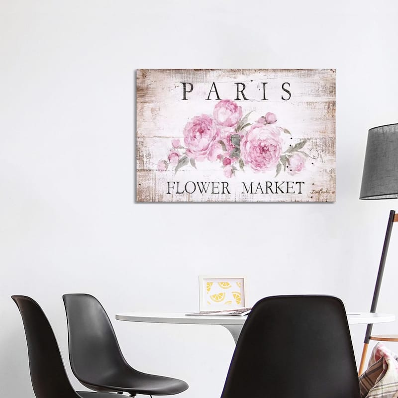 iCanvas "Paris Flower Market Sign" by Debi Coules Canvas Print - 26x40x1.5