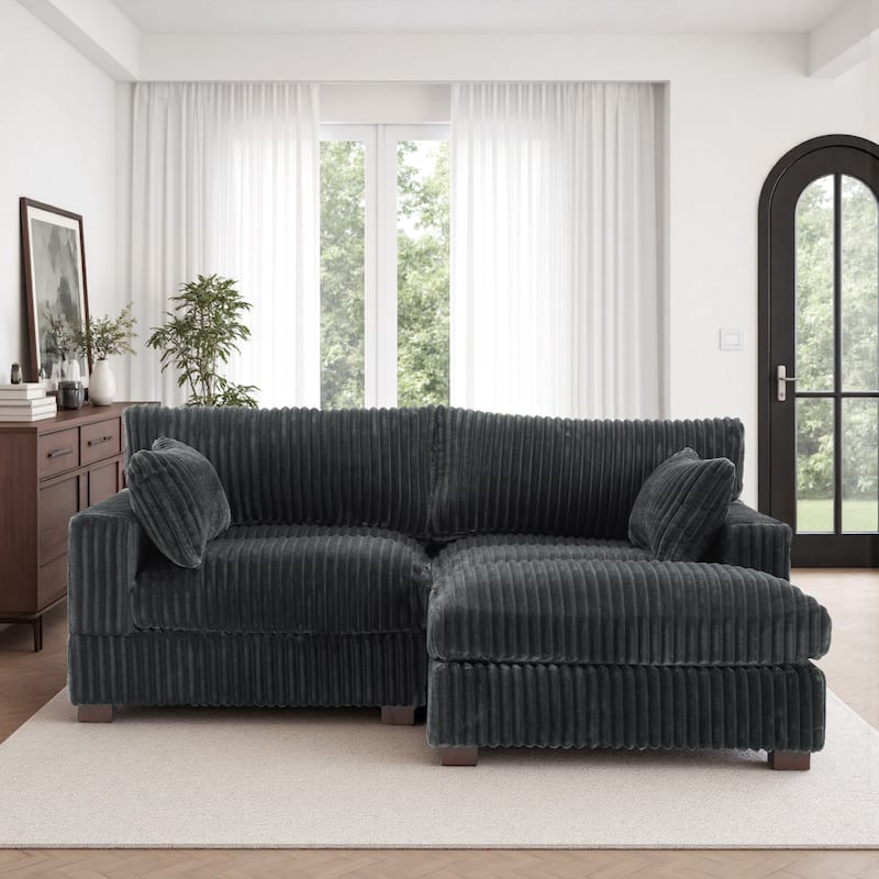 Oversized Plush Modular Sectional Sofa Set L Shaped Couch