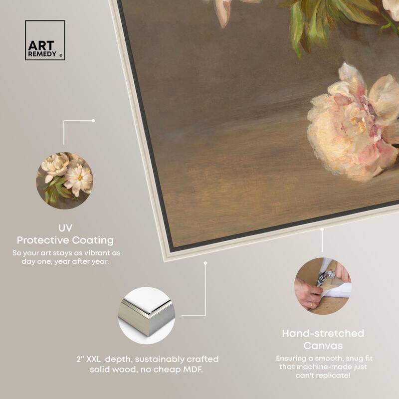 Porter Peonies in a Vase Canvas by Art Remedy